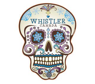 Sugar Skull Whistler Canada Bumper Sticker