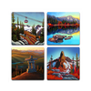 4 Piece  Set Art Coaster  Whister Summer Scene  Collection by Duane Murrin