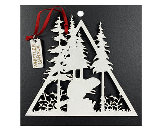 Beaver and Trees Laser Cut Wooden Ornament