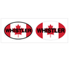 Double Whistler Oval  Canada Flag Bumper Sticker