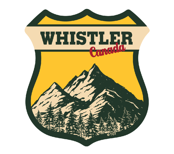Whistler Canada Travel Sticker, Vintage Style Decal For Suitcase, Luggage, Laptop Or Water...