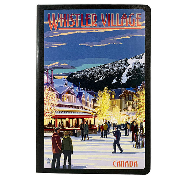 Whistler Village Winter Nighttime Scene Cover Journal