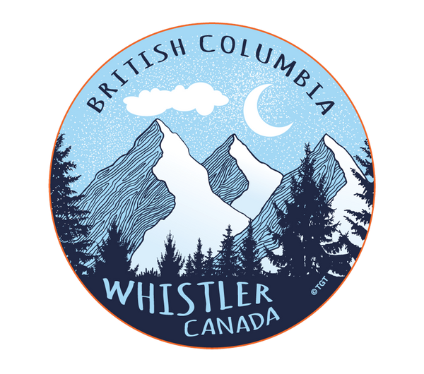 Wander Lust Mountains Whistler Bumper Sticker