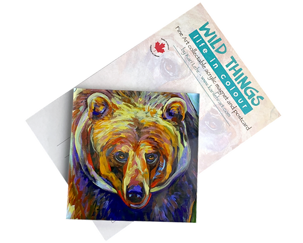 Acrylic Magnet Grizzly Bear