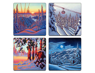 4 Piece Set Art Coaster Whister Summer Scene Collection by Duane Murrin