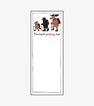 Beaver Bear and Moose Backpacking Magnetic Notepad