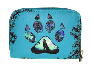 Wolf Paw Teal Vegan Coin Purse 3