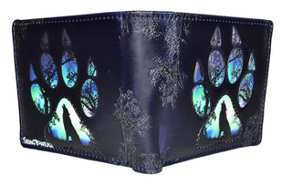 Wolf Paw  Billfold Black Wallet