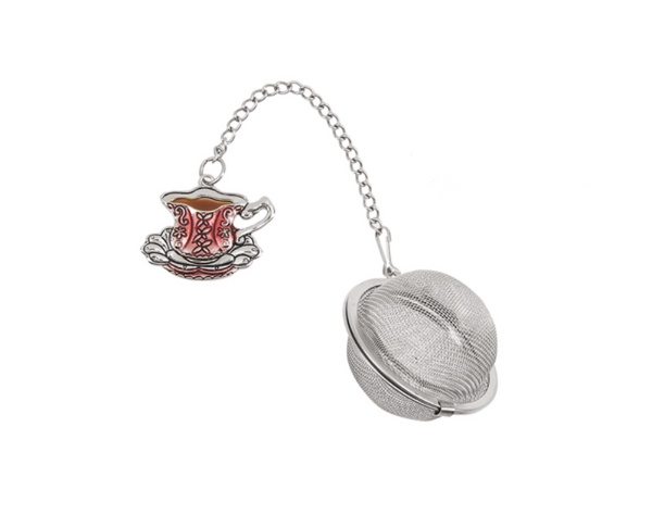 Pink Teacup with Saucer Charm Tea Infuser