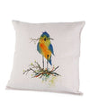 Blue Winged Bird with Stick on Beak Art Pillow Case
