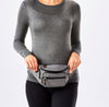 Woman Wearing the Grey Fanny Pack 
